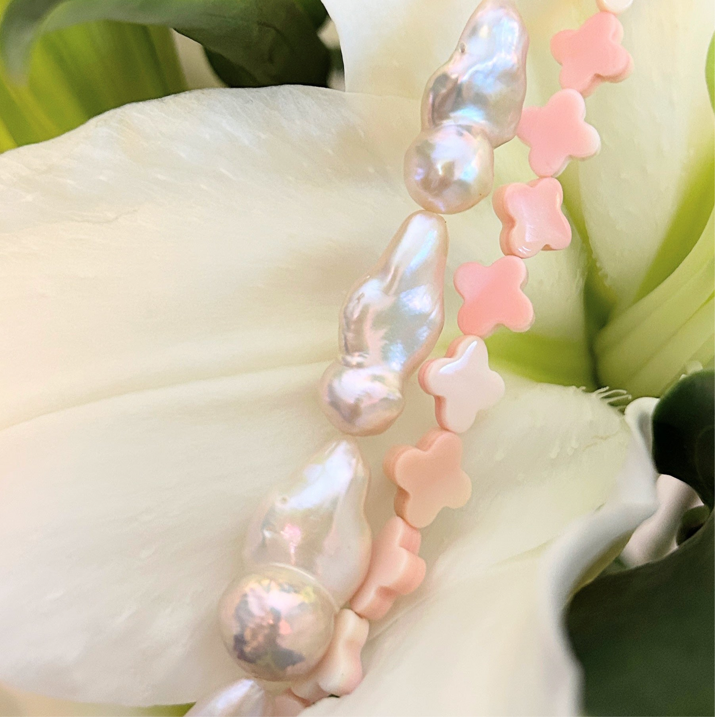 Baroque freshwater pearl and conch choker with jade smiling Buddha pendant