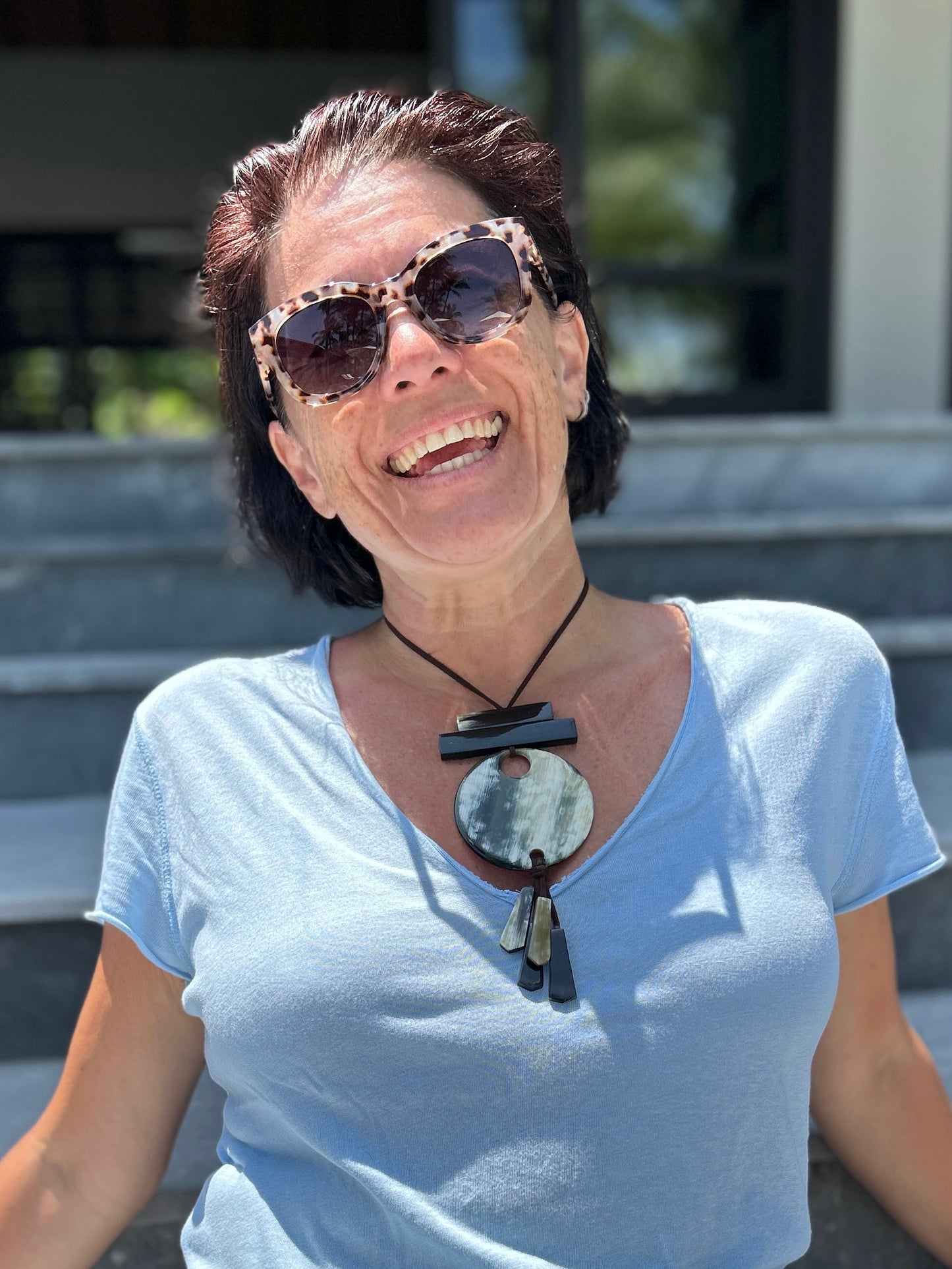 Buffalo horn pendant