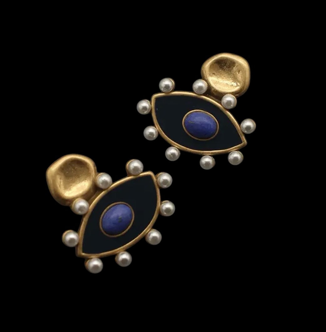Evil eye earrings