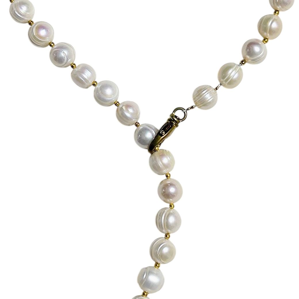 Freshwater pearl lariat
