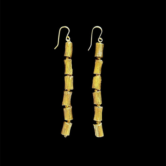 Long bamboo earrings