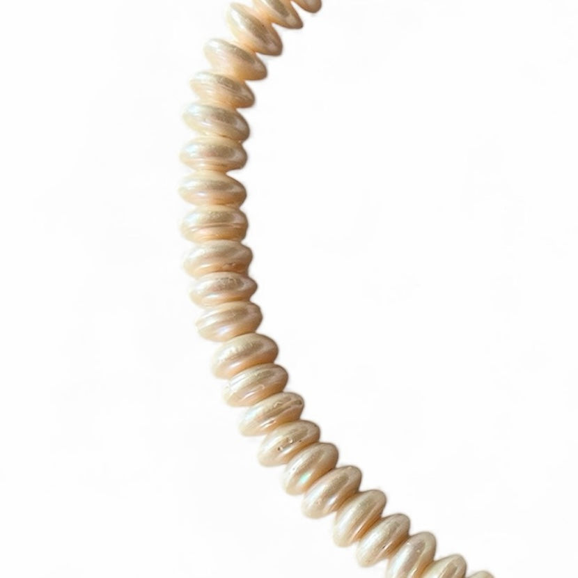 Coin freshwater  pearl choker with carved dragon