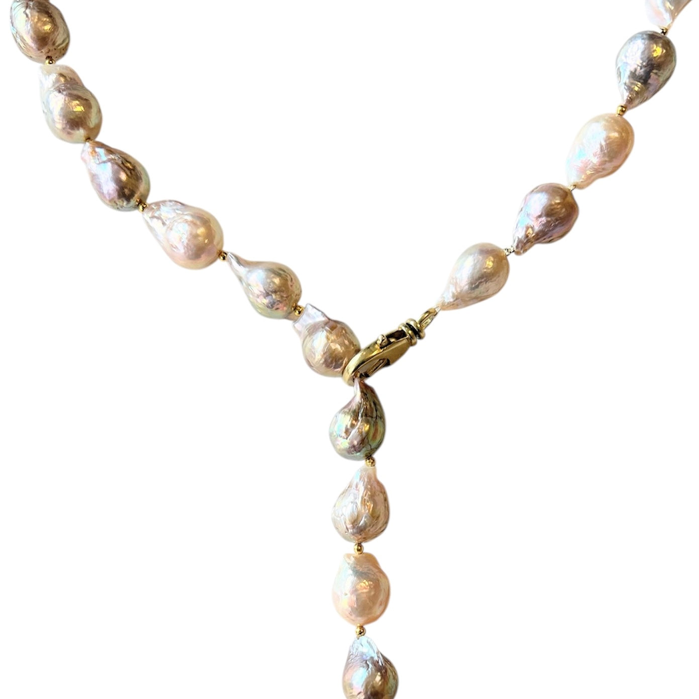 Baroque freshwater pearl lariat
