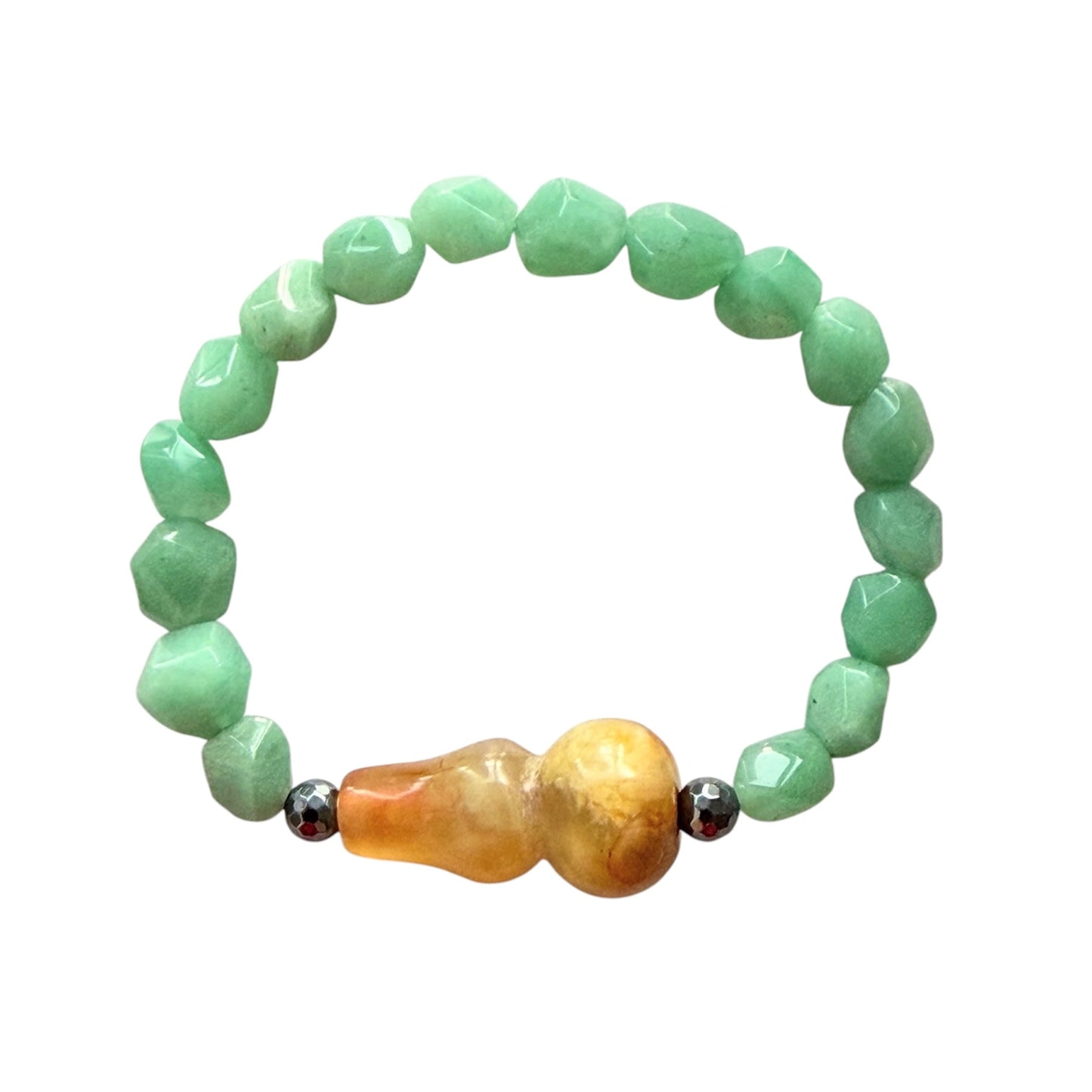 New jade and yellow jade men’s bracelet