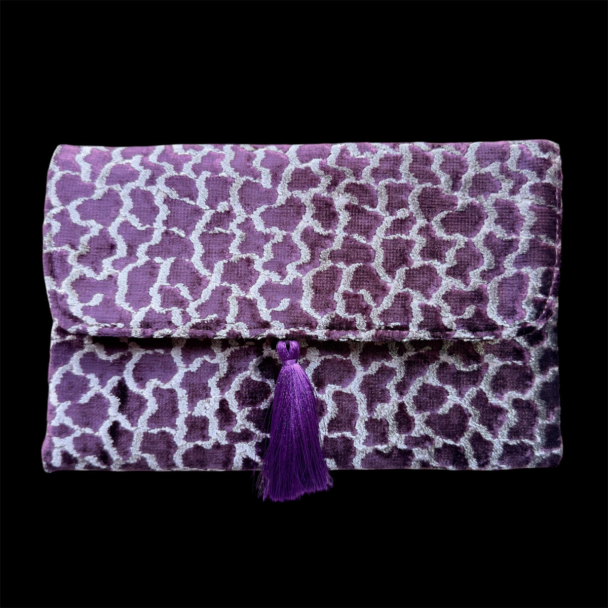 Silk velvet clutch