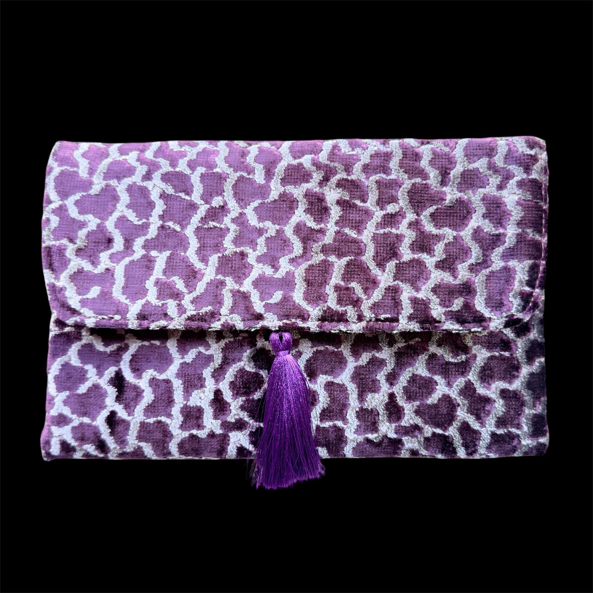 Silk velvet clutch