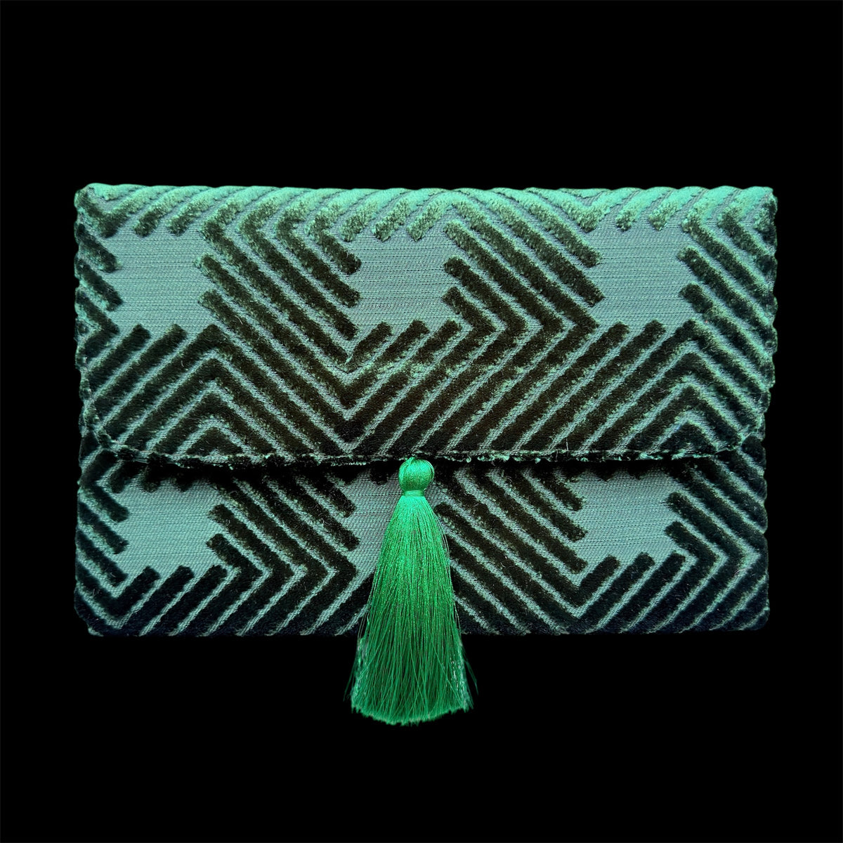Silk velvet clutch
