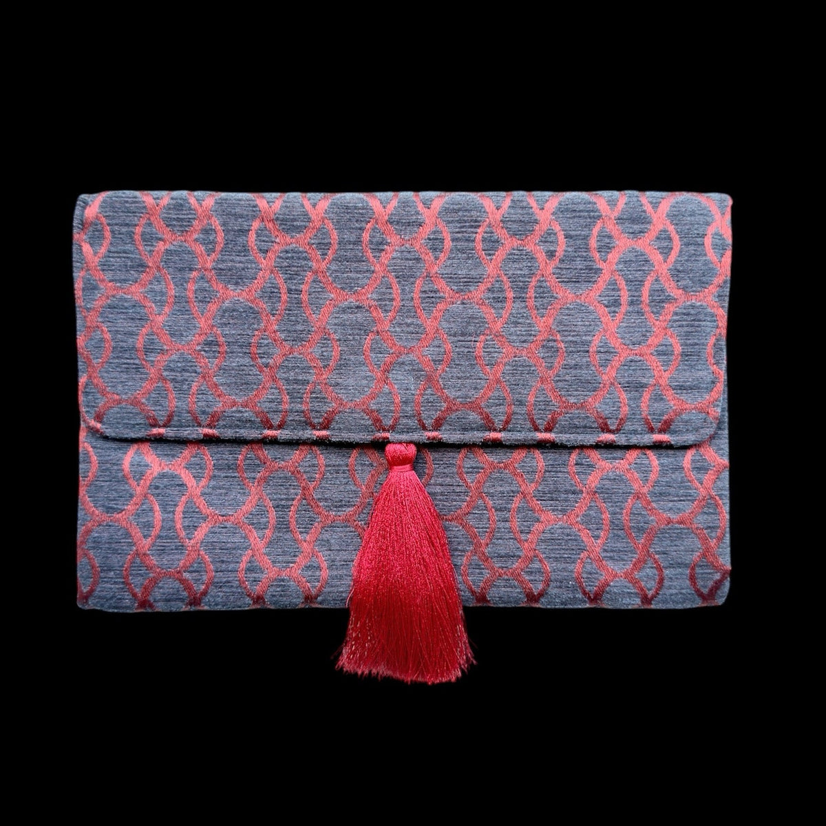 Silk velvet clutch