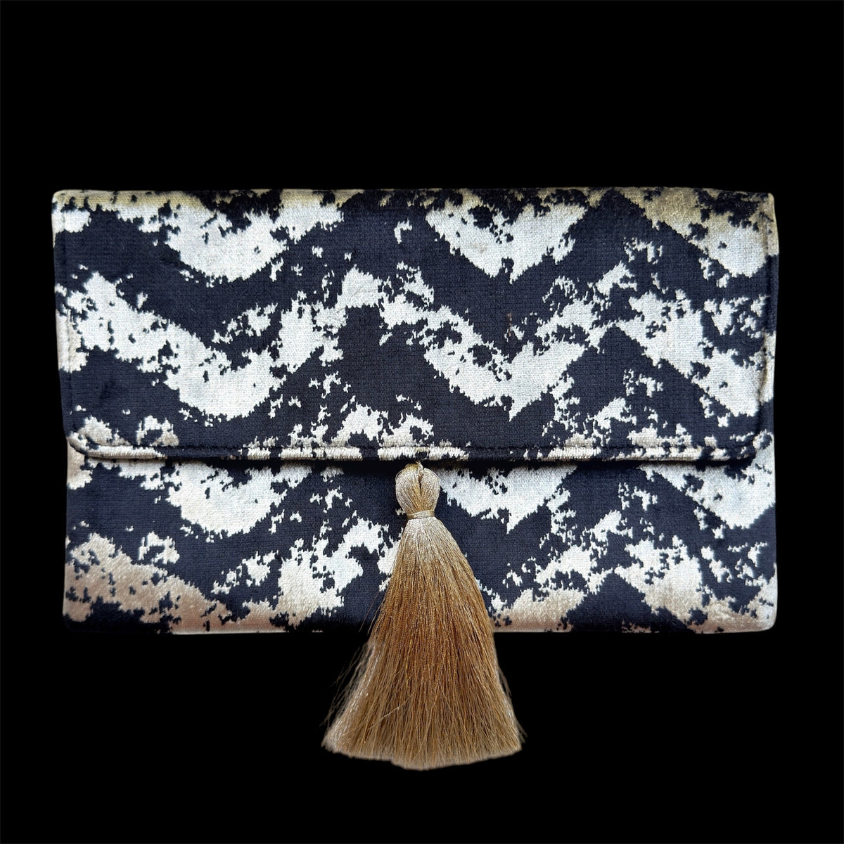 Silk velvet clutch
