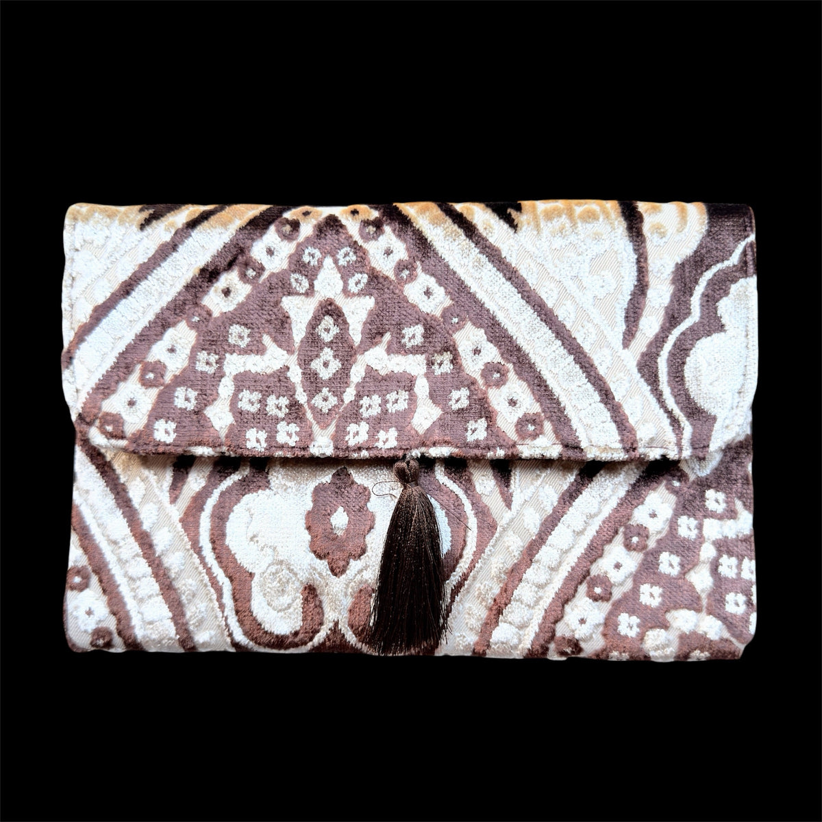 Silk velvet clutch