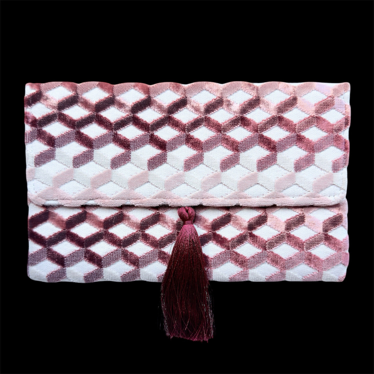 Silk velvet clutch