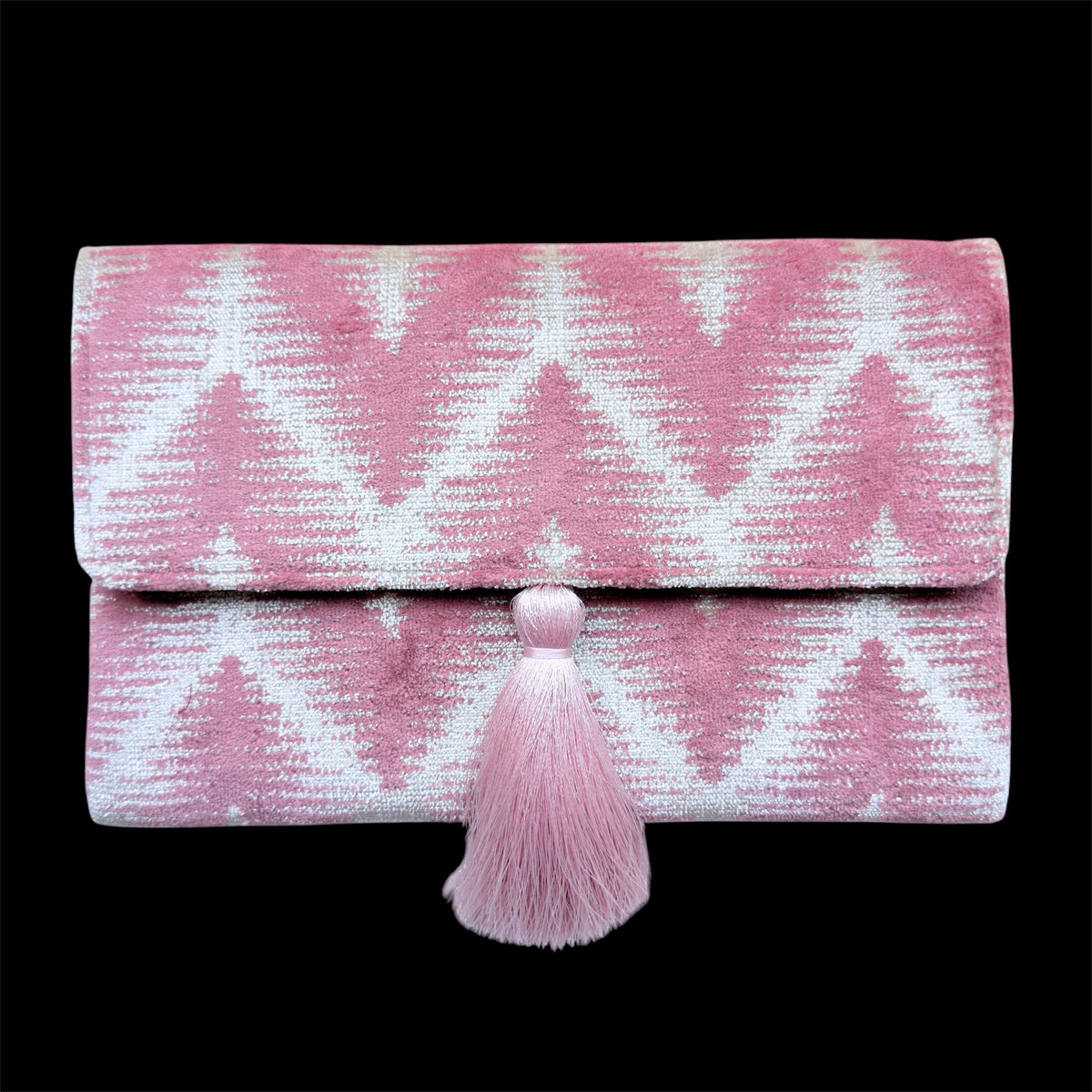 Silk velvet clutch