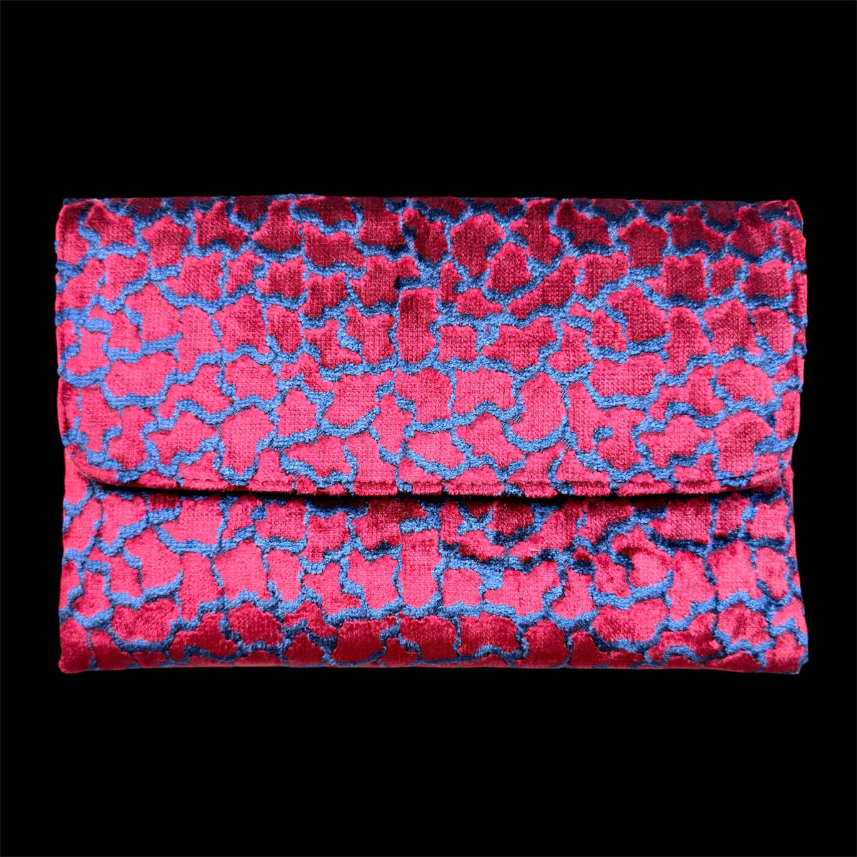 Silk velvet clutch