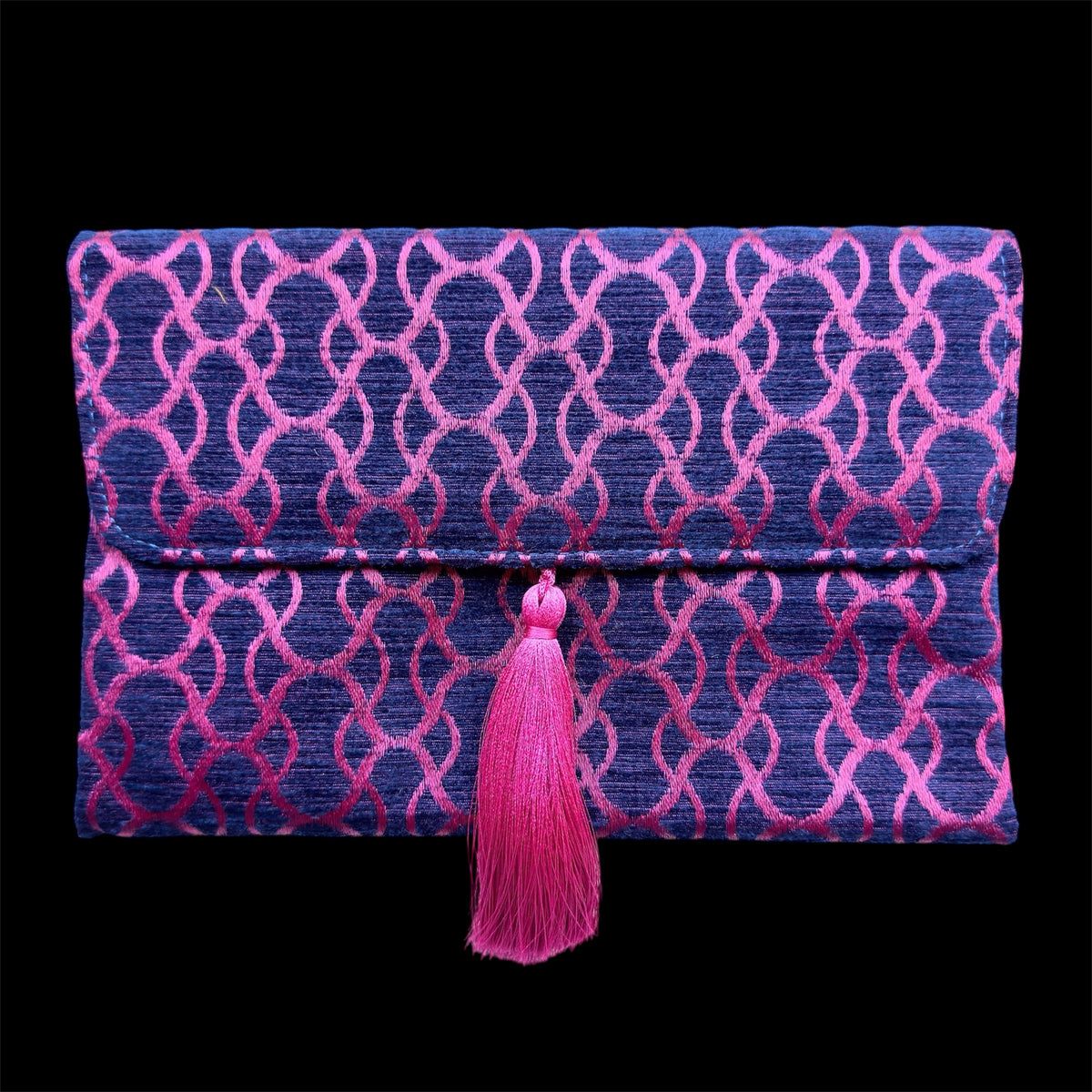 Silk velvet clutch