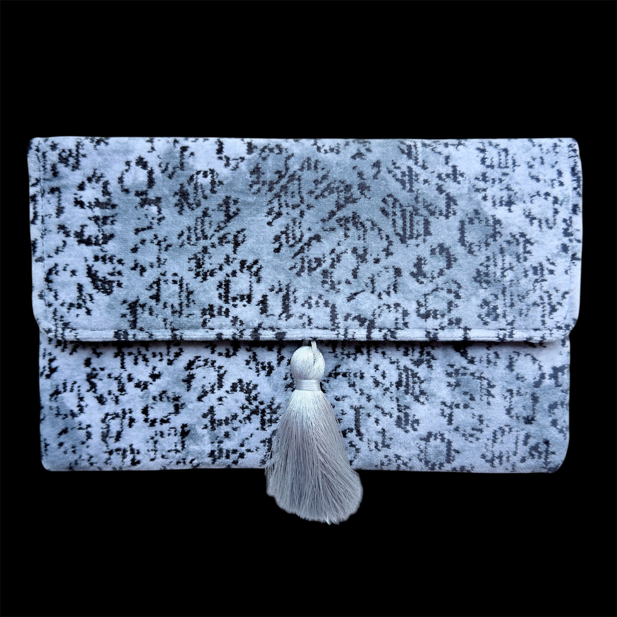 Silk velvet clutch