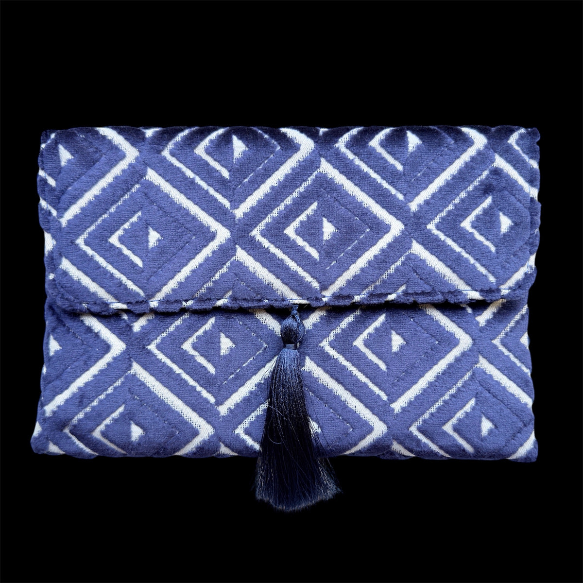 Silk velvet clutch