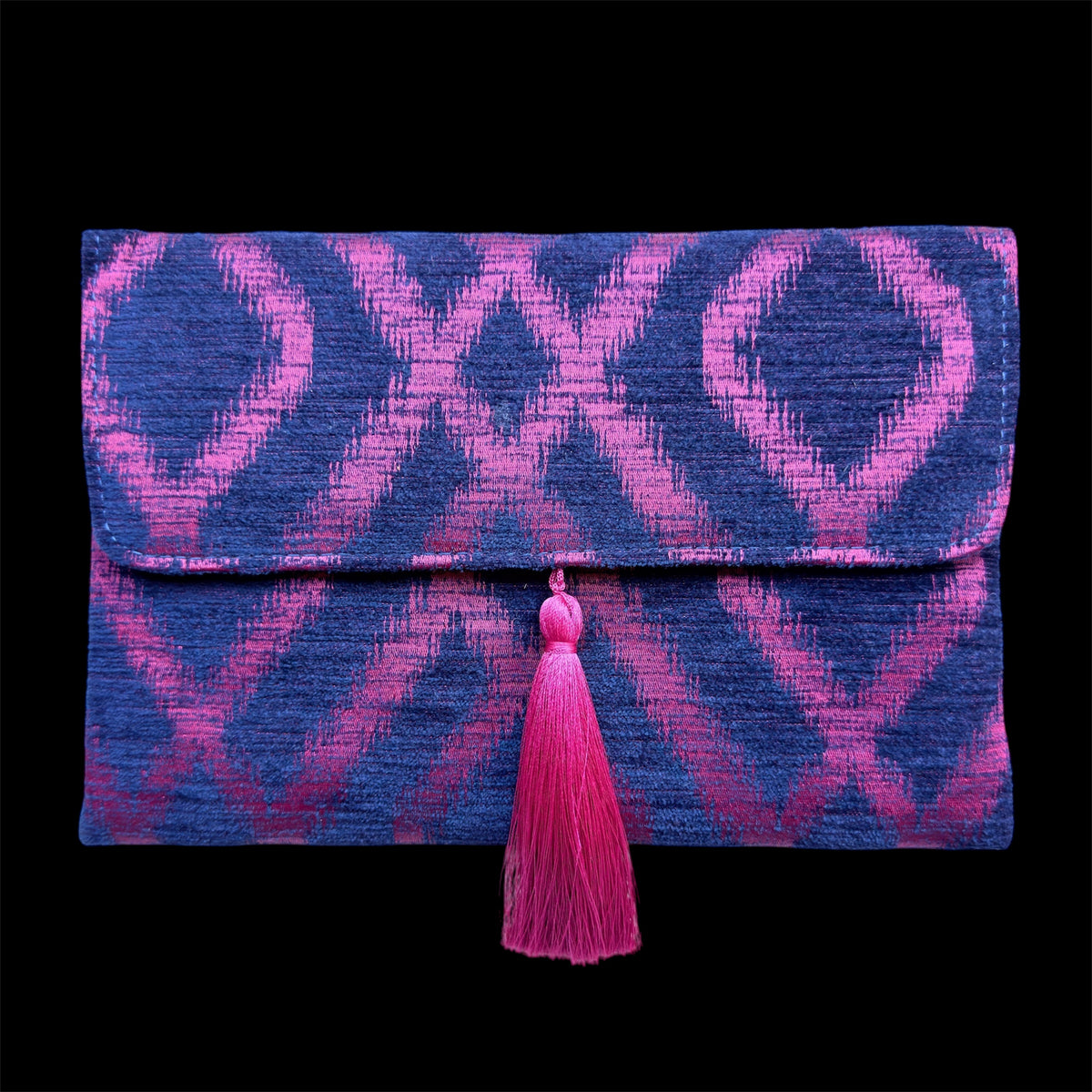Silk velvet clutch