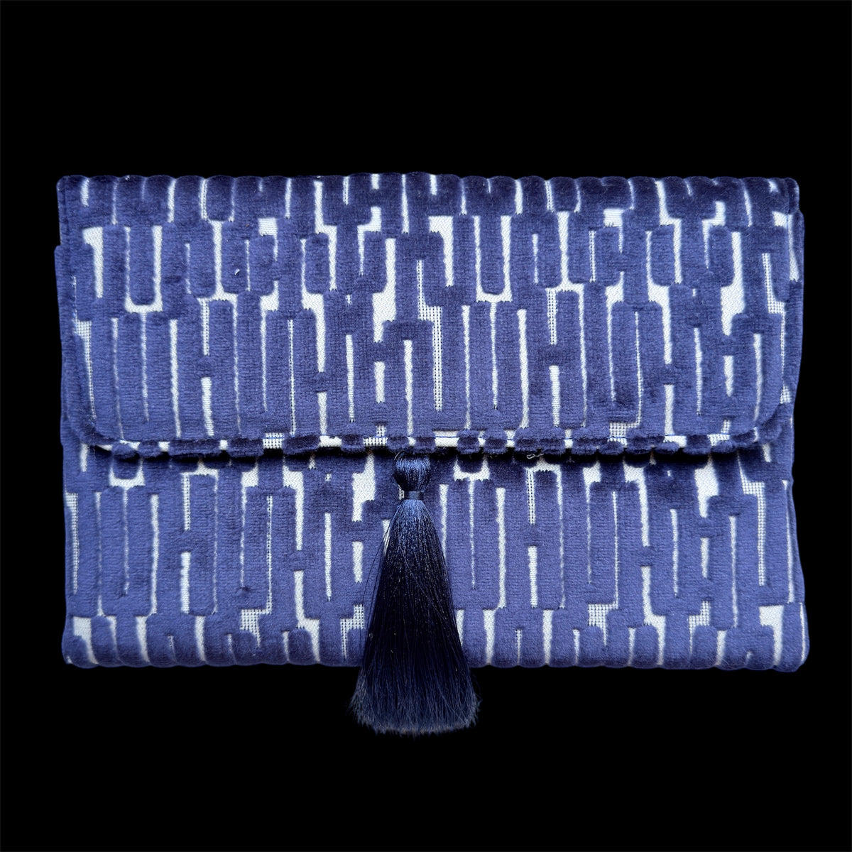 Silk velvet clutch