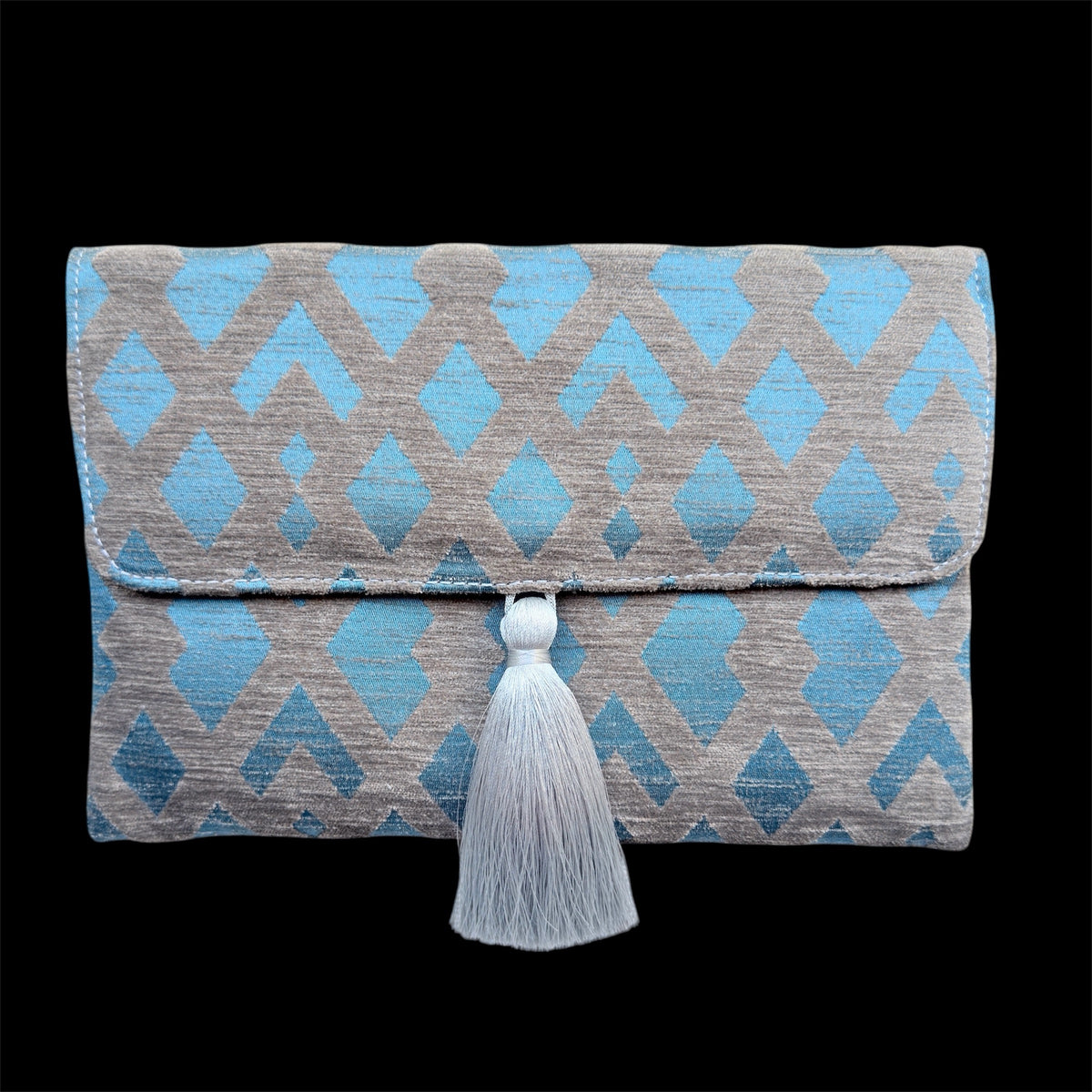 Silk velvet clutch