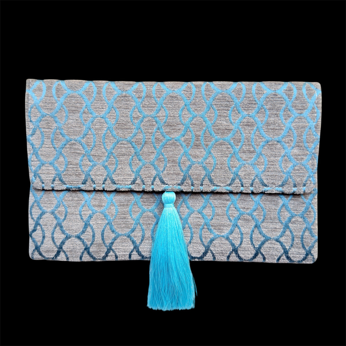 Silk velvet clutch