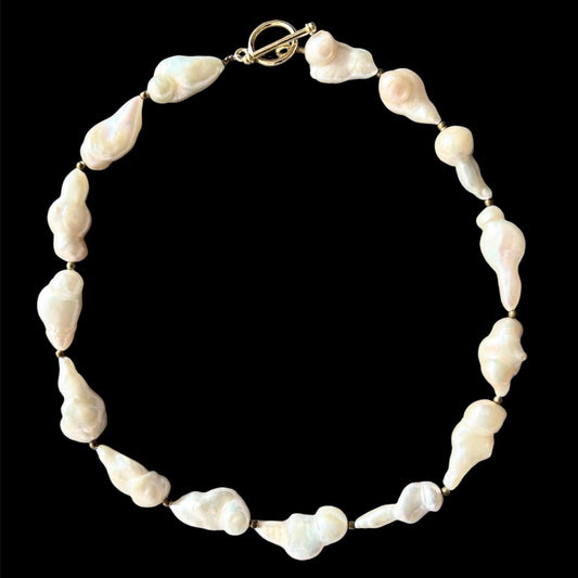 "Cloud" baroque freshwater pearl choker
